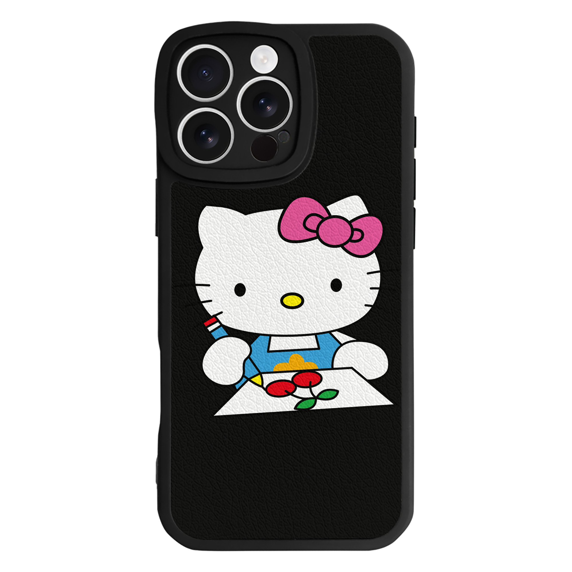 （画像用） Hello Kitty ハローキティ 【iPhone 16シリーズ対応】シリコンスマホケース（レザー調） 材質：シリコン